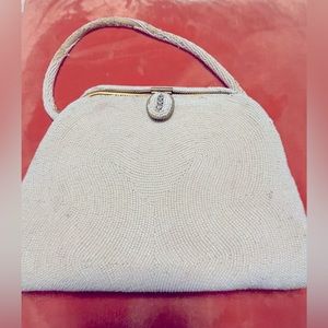 VINTAGE MICRO BEADED VANITY PURSE WERBER PARIS 50-60’s M. I. FRANCE RARE- MINOIS